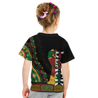 Jundteenth Kid T Shirt Black Jundteenth Freedom Africa Pattern - Wonder Print Shop