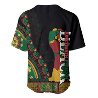 Custom Jundteenth Baseball Jersey Black Jundteenth Freedom Africa Pattern LT9 - Wonder Print Shop