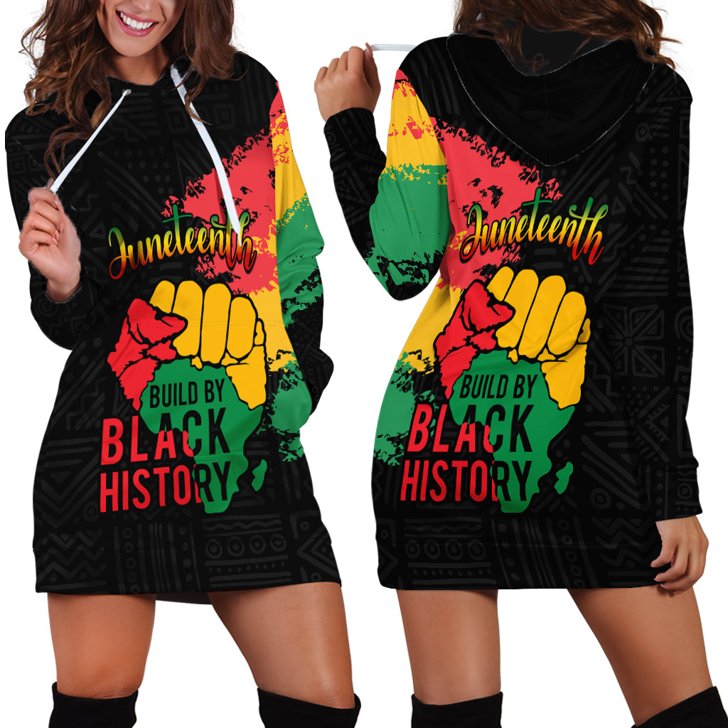 Juneteenth Hoodie Dress Black Independence Day Black History - Wonder Print Shop