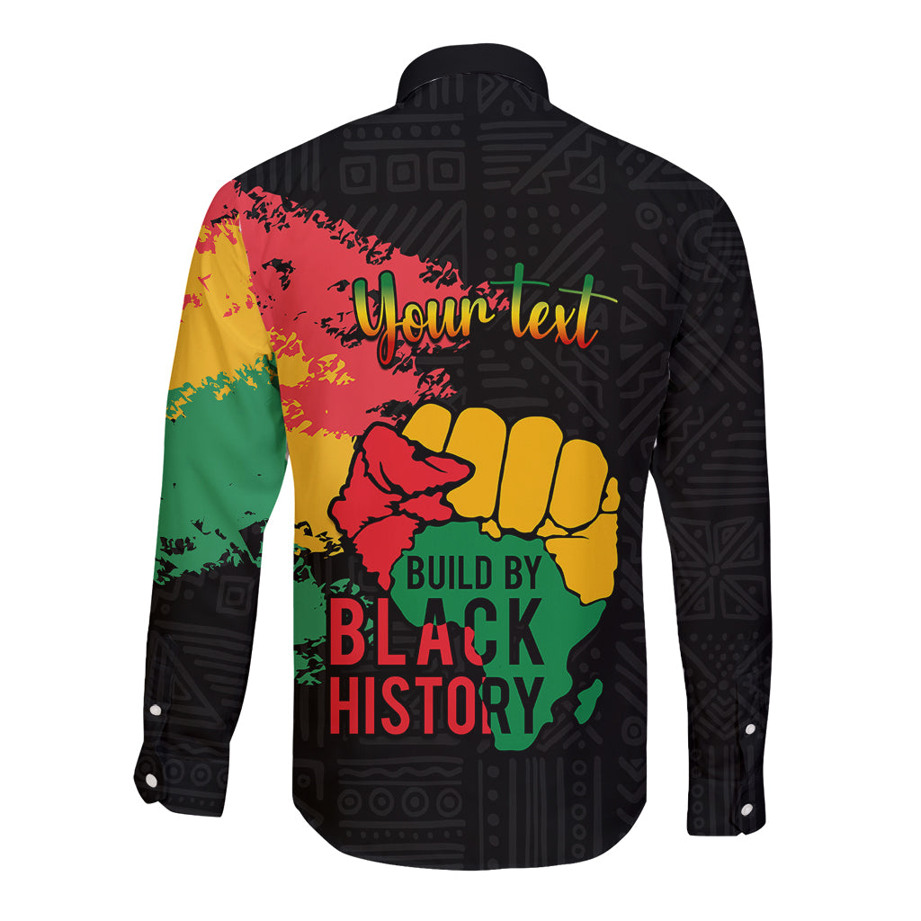 Custom Juneteenth Long Sleeve Button Shirt Black Independence Day Black History - Wonder Print Shop