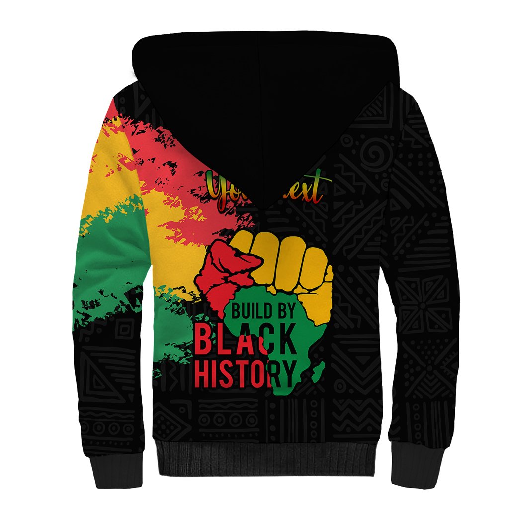 Custom Juneteenth Sherpa Hoodie Black Independence Day Black History - Wonder Print Shop