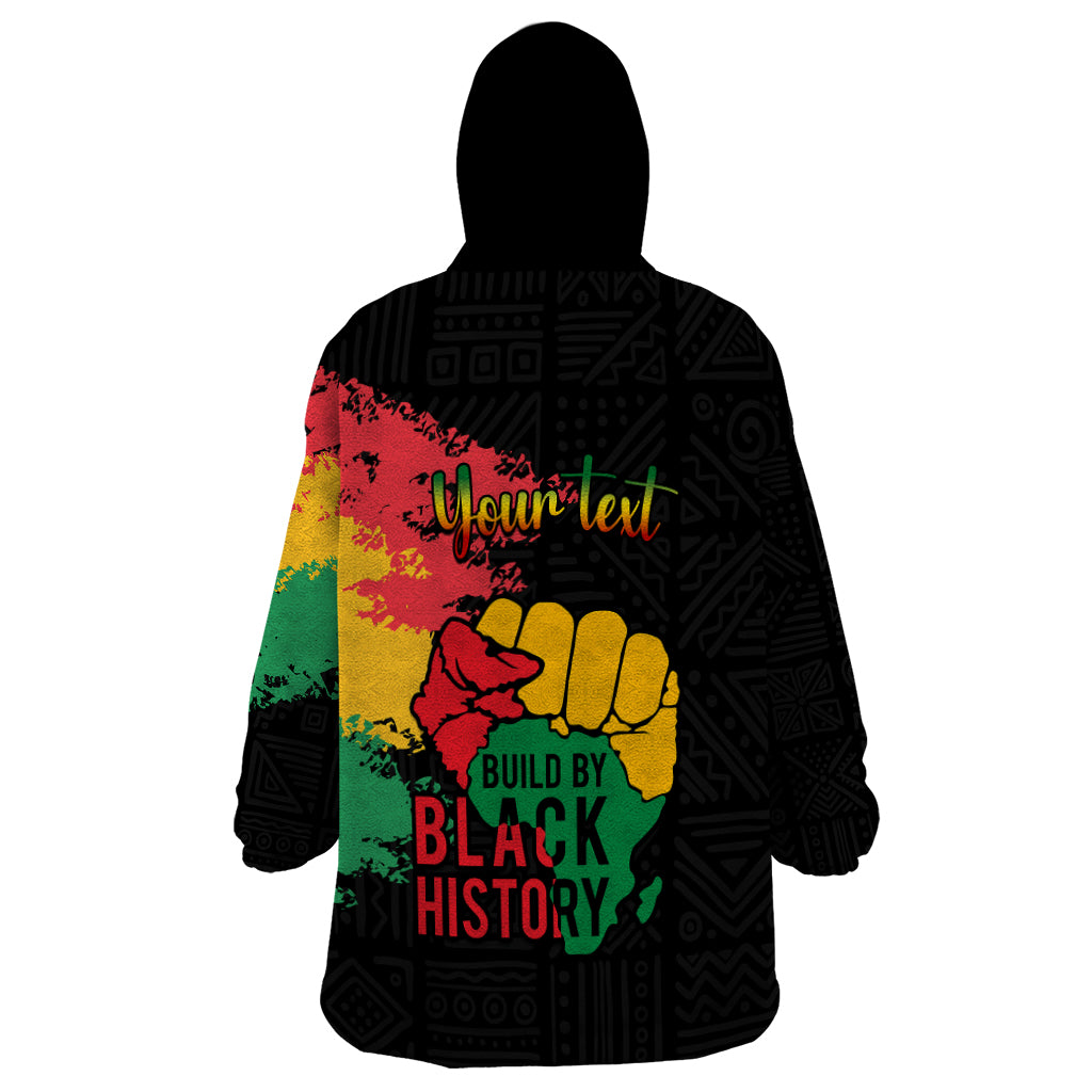 Custom Juneteenth Wearable Blanket Hoodie Black Independence Day Black History - Wonder Print Shop