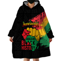 Custom Juneteenth Wearable Blanket Hoodie Black Independence Day Black History - Wonder Print Shop