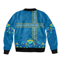 Sweden Bomber Jacket Konungariket Sverige Scandinavian Pattern LT9 - Wonder Print Shop