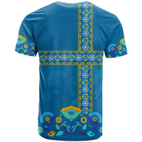 Sweden T Shirt Konungariket Sverige Scandinavian Pattern - Wonder Print Shop