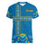 Sweden Women V Neck T Shirt Konungariket Sverige Scandinavian Pattern - Wonder Print Shop
