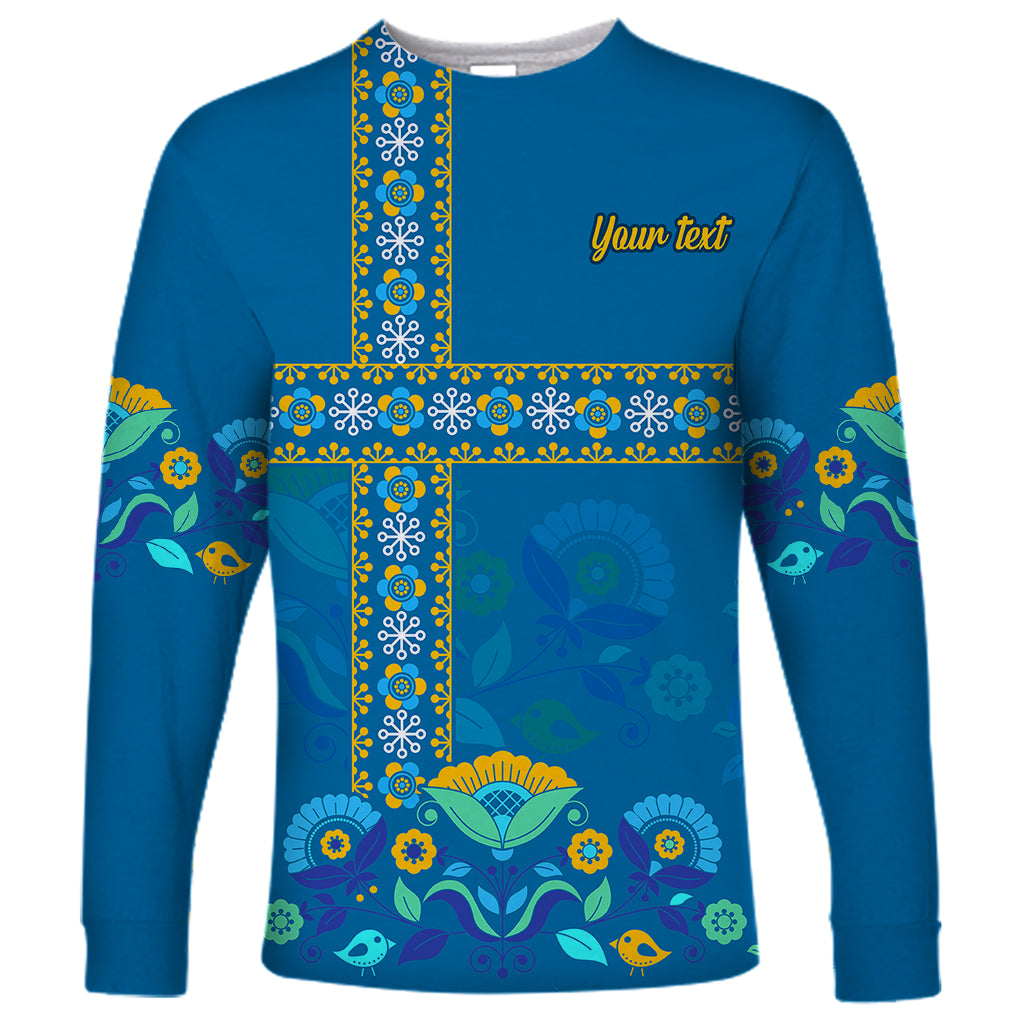 custom-sweden-long-sleeve-shirt-konungariket-sverige-scandinavian-pattern