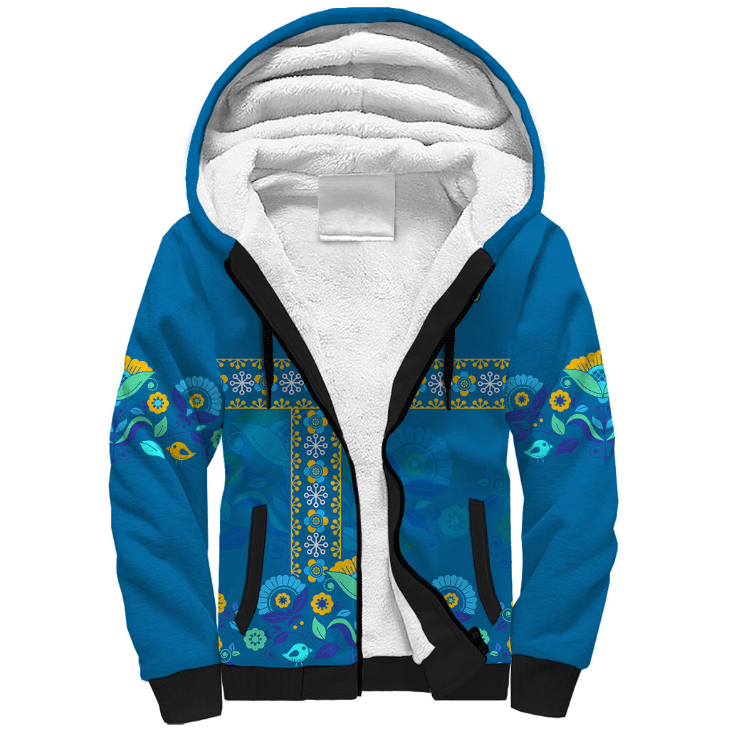 custom-sweden-sherpa-hoodie-konungariket-sverige-scandinavian-pattern