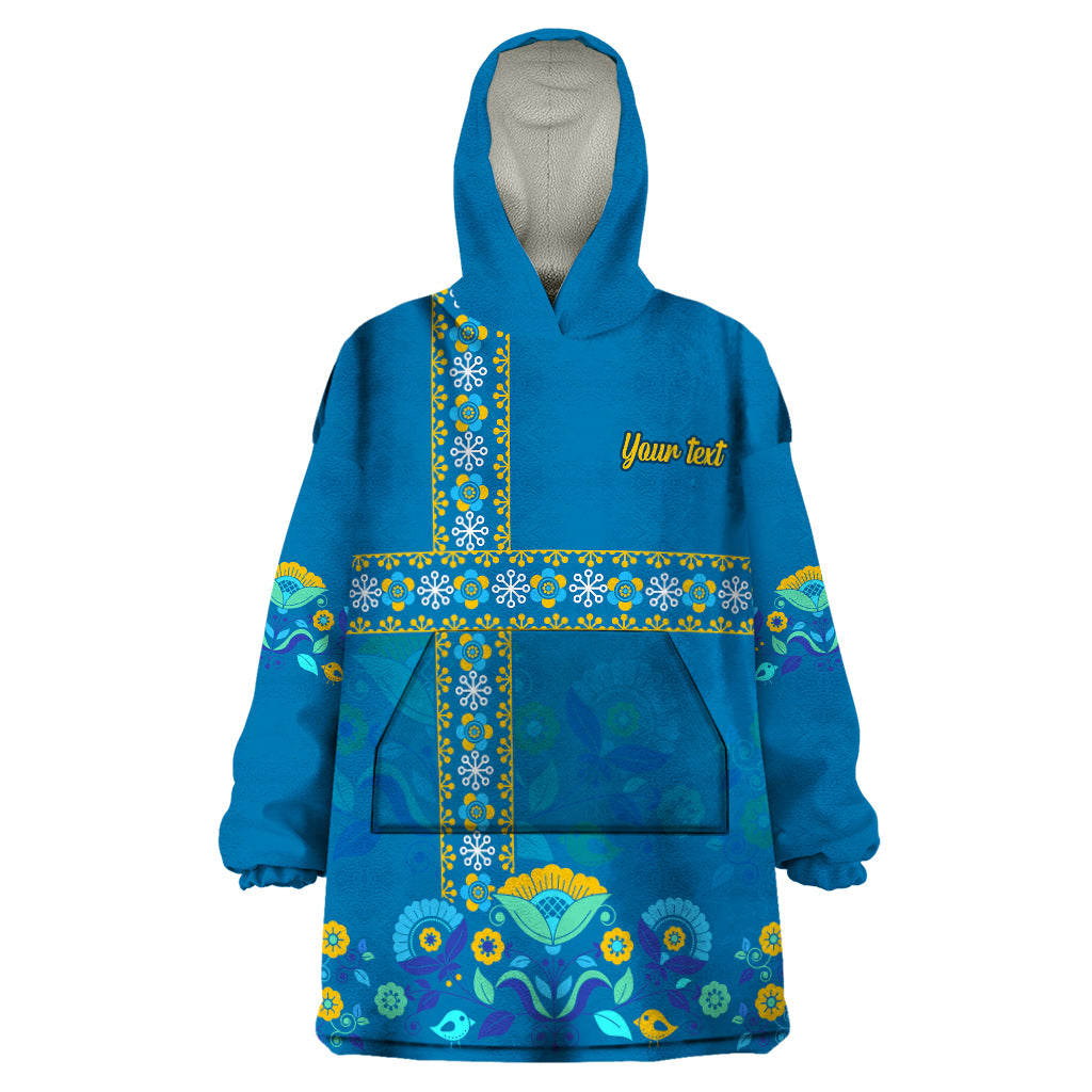 custom-sweden-wearable-blanket-hoodie-konungariket-sverige-scandinavian-pattern
