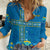 Custom Sweden Women Casual Shirt Konungariket Sverige Scandinavian Pattern - Wonder Print Shop