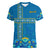 Custom Sweden Women V Neck T Shirt Konungariket Sverige Scandinavian Pattern - Wonder Print Shop
