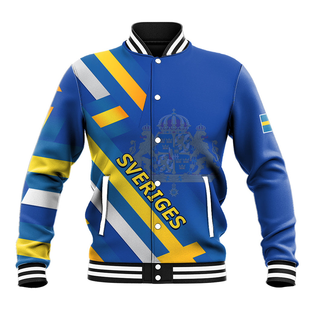 Sweden National Day Baseball Jacket Sveriges Nationaldag Flag Style LT9 - Wonder Print Shop