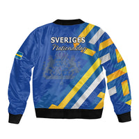 Sweden National Day Bomber Jacket Sveriges Nationaldag Flag Style LT9 - Wonder Print Shop