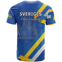 Sweden National Day T Shirt Sveriges Nationaldag Flag Style - Wonder Print Shop