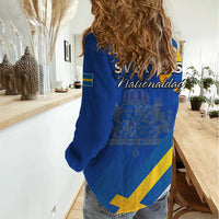 Sweden National Day Women Casual Shirt Sveriges Nationaldag Flag Style - Wonder Print Shop