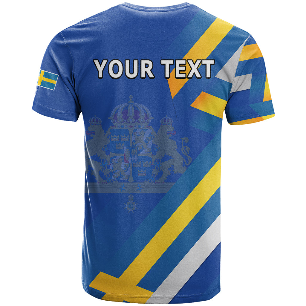 Custom Sweden National Day T Shirt Sveriges Nationaldag Flag Style - Wonder Print Shop