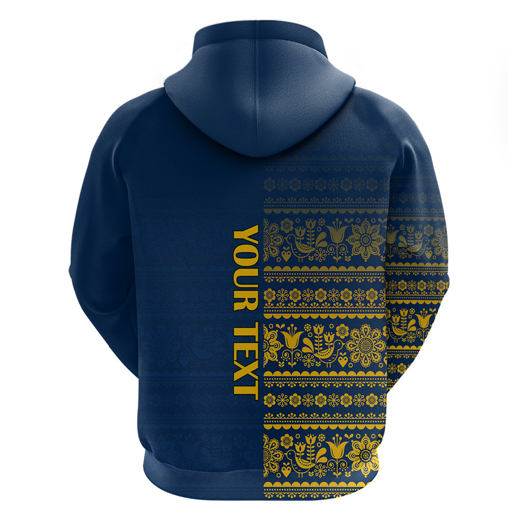 Custom Sweden Tre Kronor Hoodie Sverige With Half Scandinavian Design - Wonder Print Shop