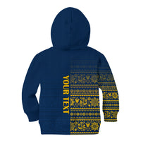 Custom Sweden Tre Kronor Kid Hoodie Sverige With Half Scandinavian Design - Wonder Print Shop