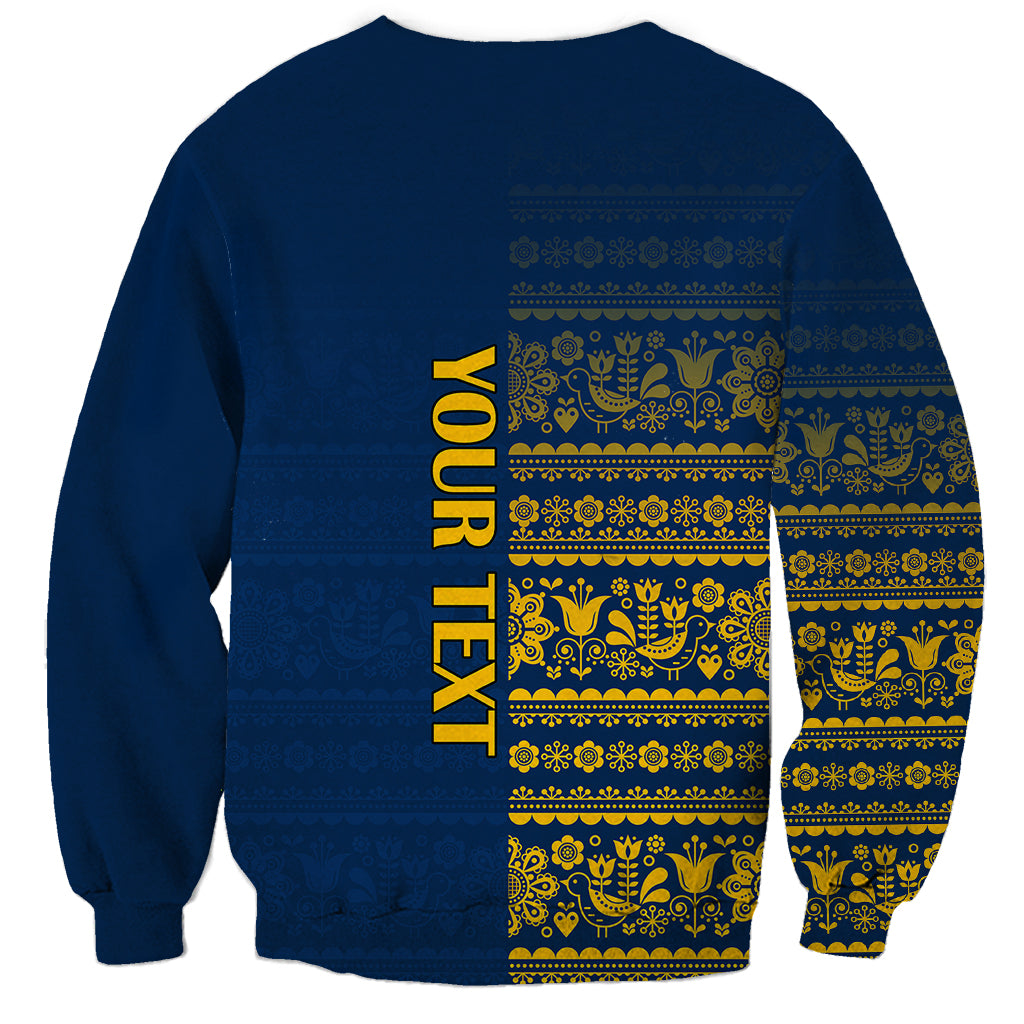 Custom Sweden Tre Kronor Sweatshirt Sverige With Half Scandinavian Design - Wonder Print Shop