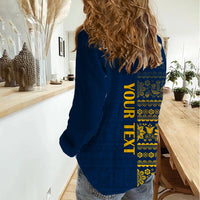 Custom Sweden Tre Kronor Women Casual Shirt Sverige With Half Scandinavian Design - Wonder Print Shop