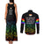 Canada LGBT History Month Couples Matching Tank Maxi Dress and Long Sleeve Button Shirts Hugging Rainbow Maple Leaves LT9 - Wonder Print Shop