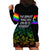 Canada LGBT History Month Hoodie Dress Hugging Rainbow Maple Leaves - Wonder Print Shop