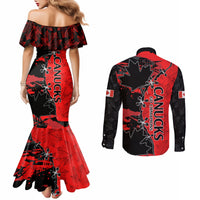 canada-womens-soccer-couples-matching-mermaid-dress-and-long-sleeve-button-shirts-go-canucks-maple-leaf-2023