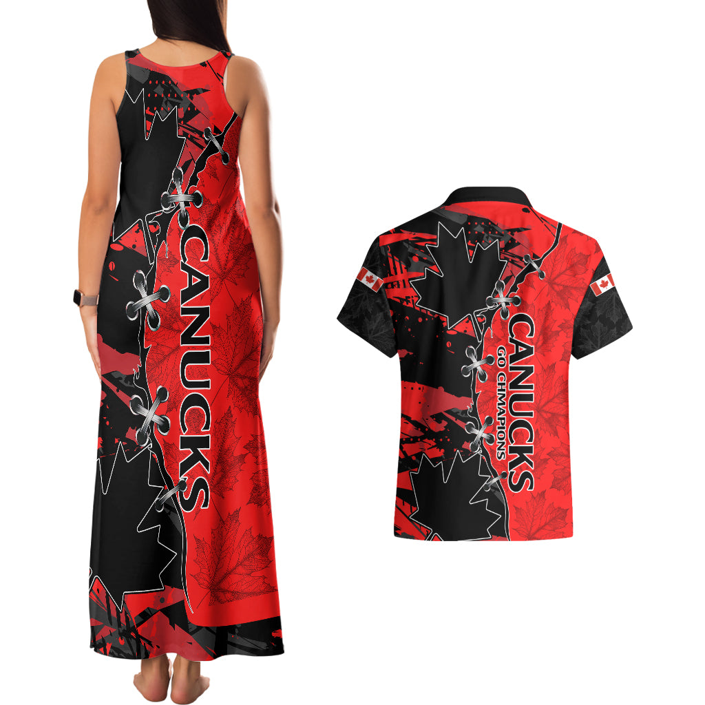 Canada Womens Soccer Couples Matching Tank Maxi Dress And Hawaiian Shirt Go Canucks Maple Leaf 2023 LT9 - Wonder Print Shop