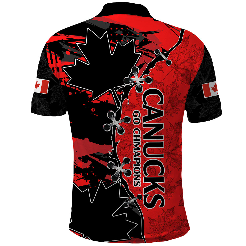Canada Womens Soccer Polo Shirt Go Canucks Maple Leaf 2023 - Wonder Print Shop