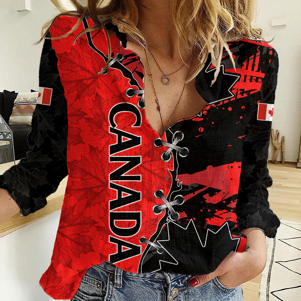 Canada Womens Soccer Women Casual Shirt Go Canucks Maple Leaf 2023 - Wonder Print Shop