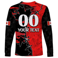 Custom Canada Womens Soccer Long Sleeve Shirt Go Canucks Maple Leaf 2023 - Wonder Print Shop