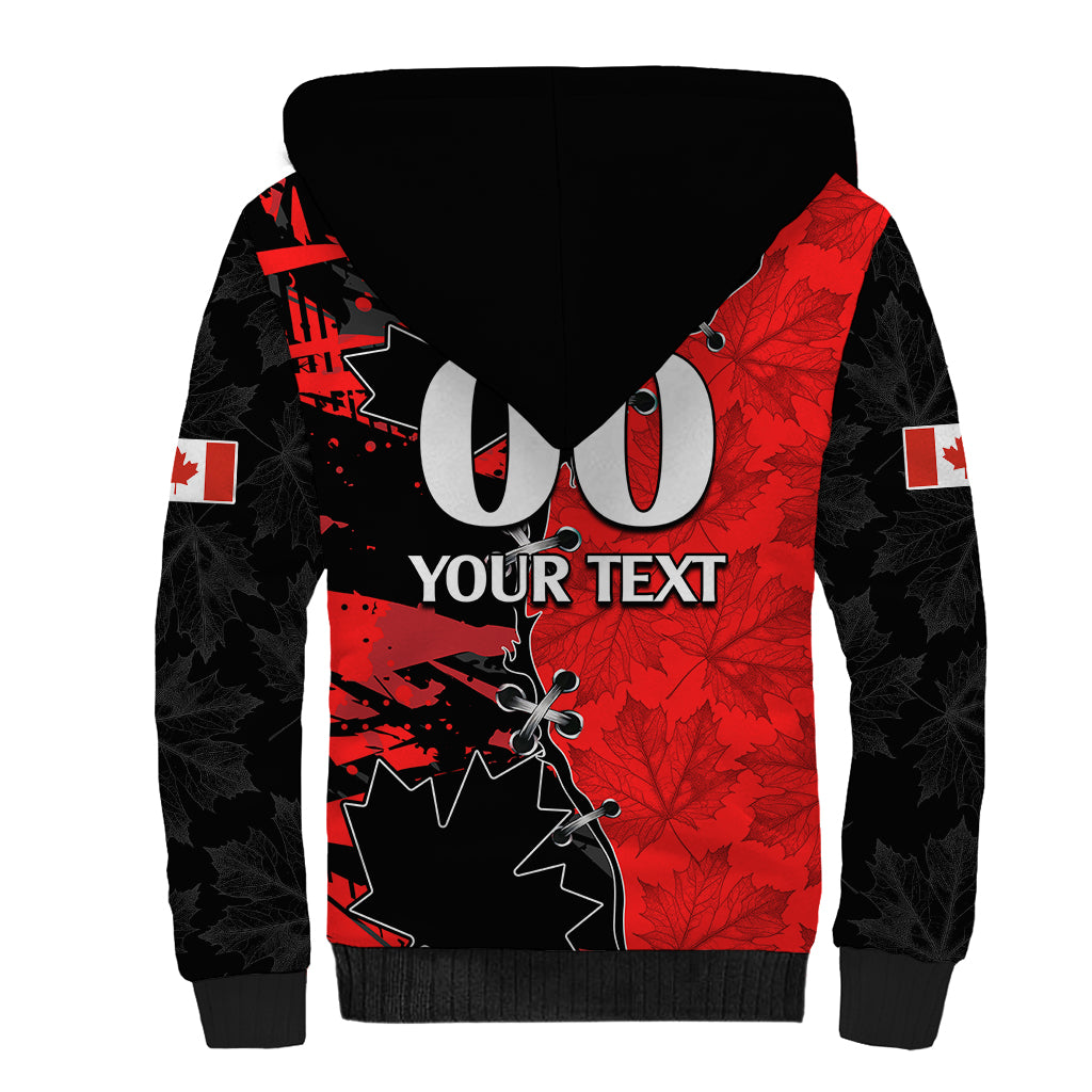 Custom Canada Womens Soccer Sherpa Hoodie Go Canucks Maple Leaf 2023 - Wonder Print Shop
