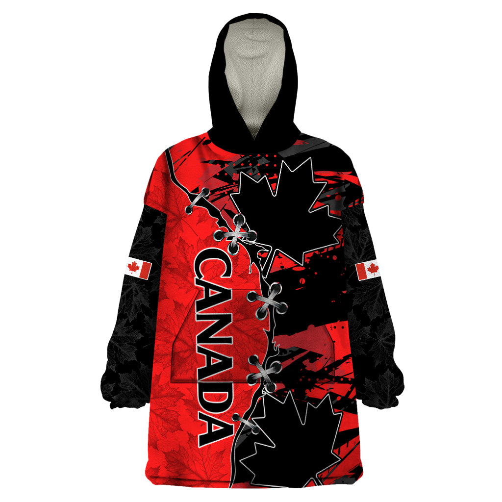 Custom Canada Womens Soccer Wearable Blanket Hoodie Go Canucks Maple Leaf 2023 - Wonder Print Shop