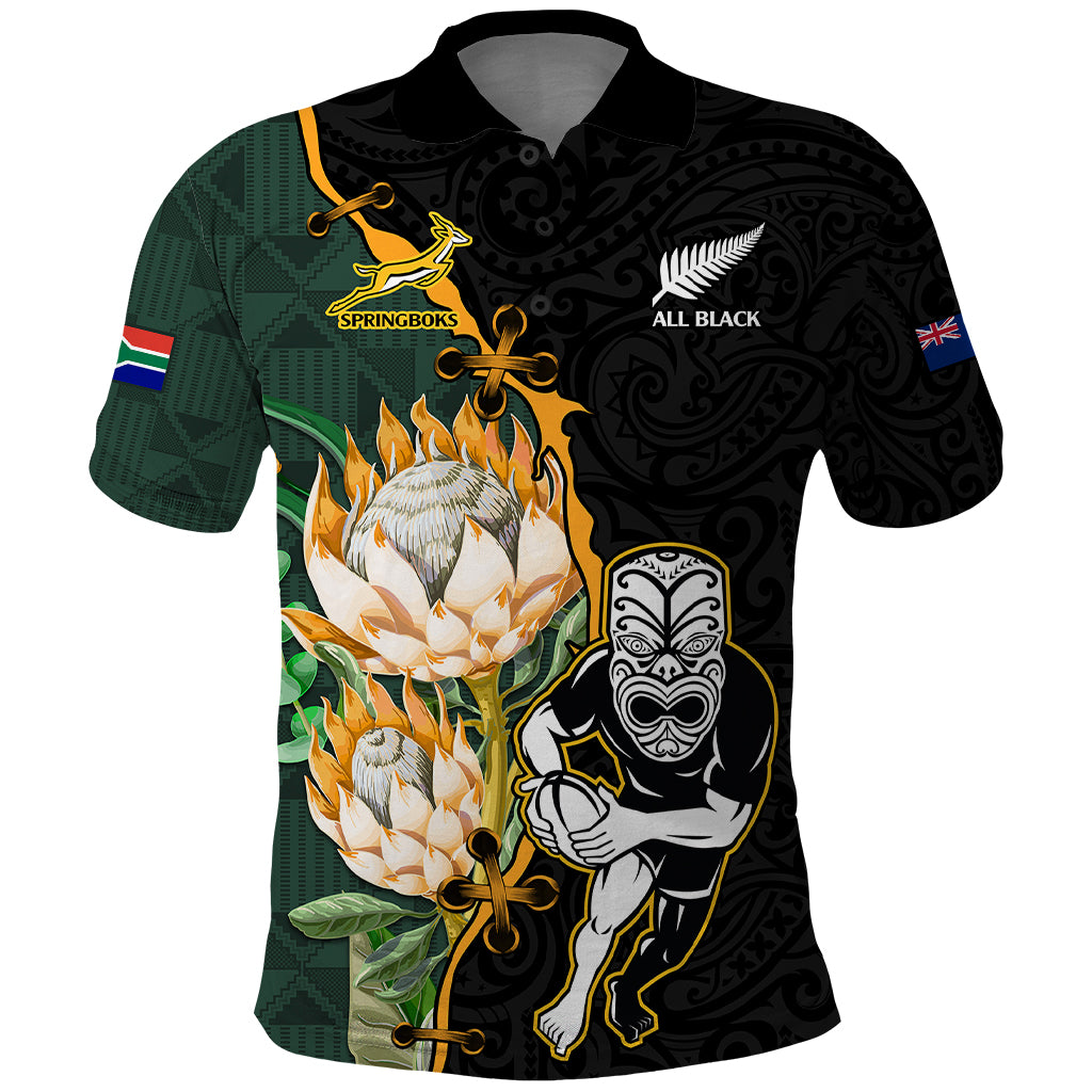 south-africa-protea-and-new-zealand-polo-shirt-go-all-black-springboks-rugby-with-kente-and-maori