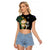 South Africa Protea and New Zealand Raglan Cropped T Shirt Go All Black-Springboks Rugby with Kente And Maori - Wonder Print Shop