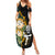 South Africa Protea and New Zealand Summer Maxi Dress Go All Black-Springboks Rugby with Kente And Maori - Wonder Print Shop