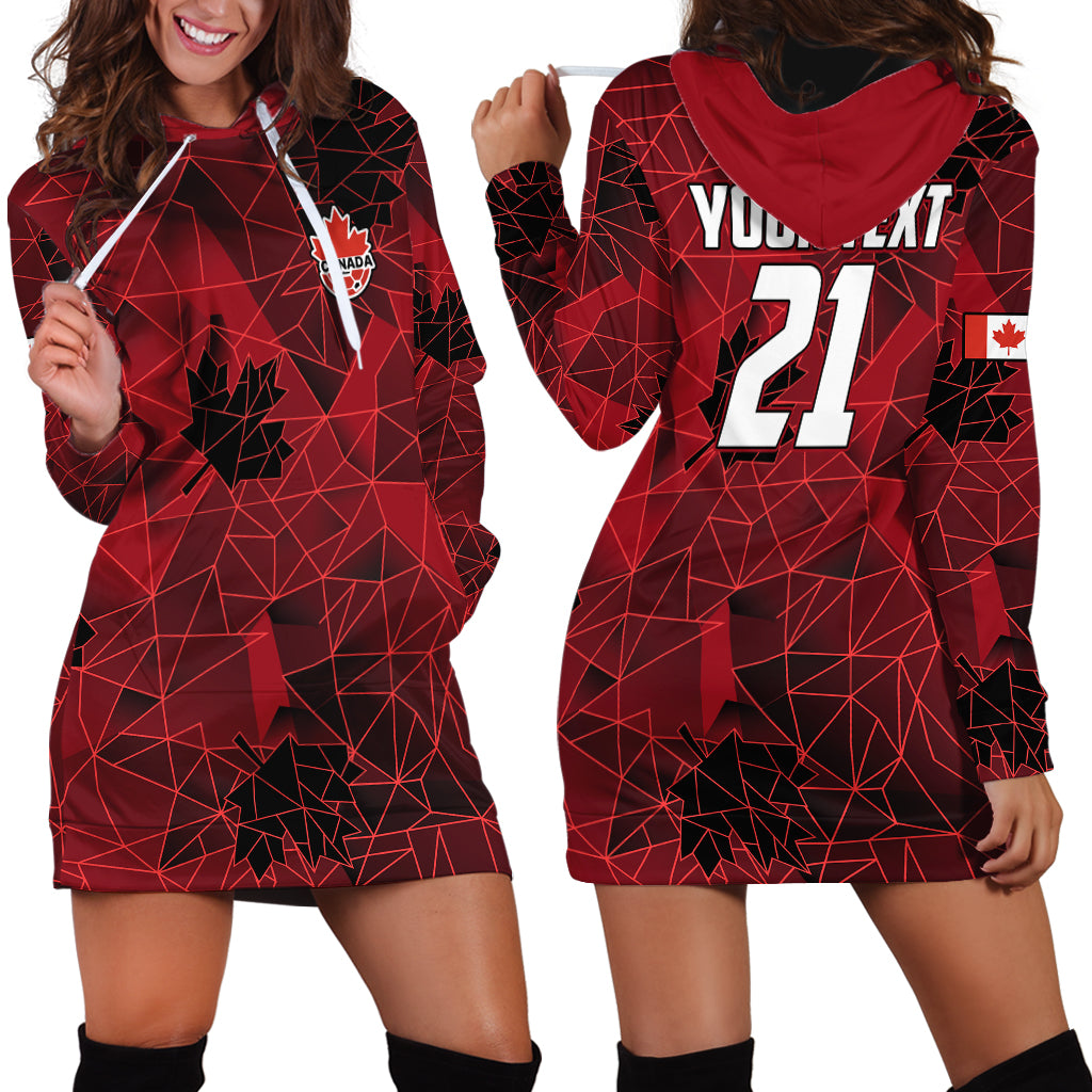 Custom Canada Soccer Hoodie Dress Ladies Replica 2023 National Team - Wonder Print Shop