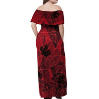 Custom Canada Soccer Off Shoulder Maxi Dress Ladies Replica 2023 National Team - Wonder Print Shop
