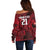 Custom Canada Soccer Off Shoulder Sweater Ladies Replica 2023 National Team - Wonder Print Shop