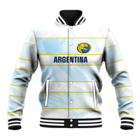 2026 Autumn Rugby Nations Argentina Custom Baseball Jacket Blue and White Stripes Pattern