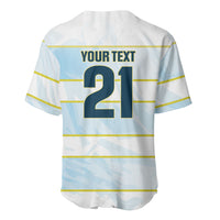 2026 Autumn Rugby Nations Argentina Custom Baseball Jersey Blue and White Stripes Pattern