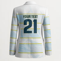 2026 Autumn Rugby Nations Argentina Custom Blazer Blue and White Stripes Pattern