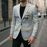 2026 Autumn Rugby Nations Argentina Custom Blazer Blue and White Stripes Pattern