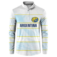 2026 Autumn Rugby Nations Argentina Custom Button Sweatshirt Blue and White Stripes Pattern