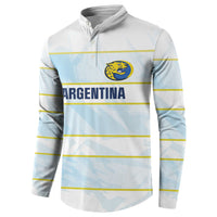 2026 Autumn Rugby Nations Argentina Custom Button Sweatshirt Blue and White Stripes Pattern