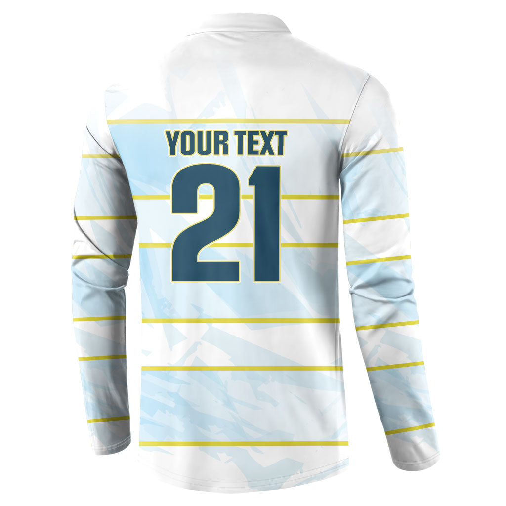 2026 Autumn Rugby Nations Argentina Custom Button Sweatshirt Blue and White Stripes Pattern
