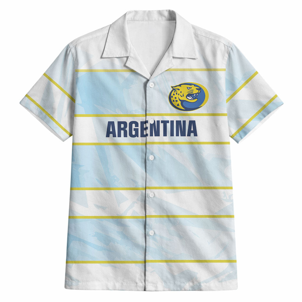 2026 Autumn Rugby Nations Argentina Custom Hawaiian Shirt Blue and White Stripes Pattern