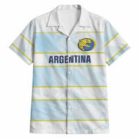 2026 Autumn Rugby Nations Argentina Custom Hawaiian Shirt Blue and White Stripes Pattern
