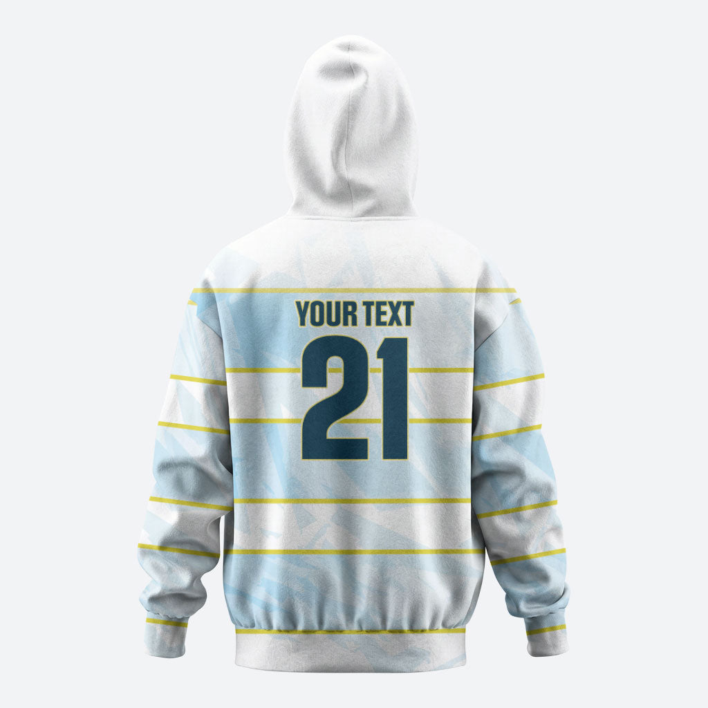 2026 Autumn Rugby Nations Argentina Custom Hoodie Blue and White Stripes Pattern