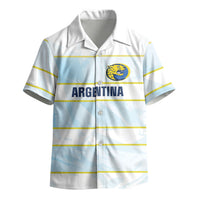 2026 Autumn Rugby Nations Argentina Custom Kid Hawaiian Shirt Blue and White Stripes Pattern
